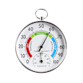 Miniatyrbild 1 av 4: Hygrometertermometer i rostfritt stål för inom- och utomhusbruk, väderbeständig glas anodiserad aluminium inomhus utomhustermometer med lättläst display