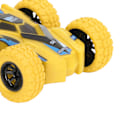 Miniatyrbild 3 av 8: Dubbelsidig Pull Back Bil Friktionsdriven 4 Stora Däck 360 Grader Roterande Mini Flips Inertia Stunt Bil Gul