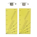 Miniatyrbild 2 av 8: 2-set sömnadsguide linjal stark magnetisk rostfritt stål transparent akryl gul linjal positioneringsmagnet sömnadsguide