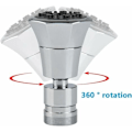 Miniatyrbild 5 av 5: Moon - Dubbelfunktion 2-flödes köksblandare 360° roterande svängbar kran Vattenbesparande kran med 22 mm honadapter, plastutdragare