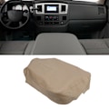 Miniatyrbild 1 av 8: Armstödsöverdrag i Mikrofiberläder för Centerkonsolen, Ersättning för Dodge RAM 1500 2500 3500 2002‑2008 Beige