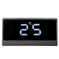 Miniatyrbild 2 av 8: Enkel Design Röststyrd Väckarklocka, Stor Display Digital Klocka med 11RGB Färgglada Visningslägen, Batteribackup för Oavbruten Drift