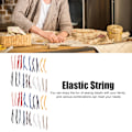 Miniatyrbild 7 av 8: 40 st elastiska band för masker Hög densitet fläta DIY produktion Mask elastisk sladd med justerbart spänne för DIY mask snöre