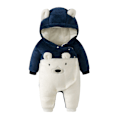 Miniatyrbild 1 av 6: Baby Overall Vinter Snödräkt Baby Flanell Värmare Vinter Overall Jumpsuit för Pojkar Flickor
