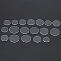 Miniatyrbild 3 av 7: 18 st klockglas platt kristall transparent lins set för klockor tillbehör 16-24,5 mm