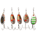 Miniatyrbild 8 av 8: 10 st Fiske Spinner Hård Metall Beten Kit Set Spinnerbait Fisketillbehör med Box