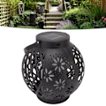 Miniatyrbild 1 av 8: 7,9 tum Solcellsdriven Trädgårdslykta LED Solcellslykta Vattentät Dekorativ Rattanblomlykta För Innergård Stigen Patio