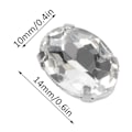 Miniatyrbild 4 av 6: 20 st klorhinestones glänsande DIY handsömnad skor dekoration kläder tillbehör (14 x 10 mm oval form)