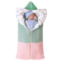Miniatyrbild 1 av 4: Nyfödd baby barnvagn sovsäck swaddle filt multifunktionell barnvagn wrap sova mat tjock varm sovsäck för pojkar flickor 0-12 månader