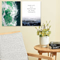 Miniatyrbild 4 av 8: 3 st affischer med citat om livet i havet, canvasväggkonst, tryckt bild för heminredning