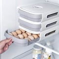 Miniatyrbild 4 av 8: Äggorganisatör för kylskåp, Äggförvaringslåda för kylskåp med anti-krossdesign och ventilerande funktioner, Premiummaterial säkerställer säkerhet och