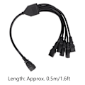 Miniatyrbild 6 av 8: UPS PDU C14 till 5 x C13 strömadapterkabel hane till hona 10A 250V Y-splitter strömadapterkabel 1,6ft
