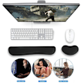 Miniatyrbild 6 av 8: Överlägsen Konstruktion Handledsstöd, Högkvalitativt Memory Foam för Datortangentbord och Mus, Halkfri Bas för Stabilitet, Idealisk för Gamers och