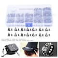 Miniatyrbild 5 av 7: 200 st Bullet Rivet Punk Nail Snap Fastener Verktygssats Zinklegering DIY Läderhantverk Press Studs