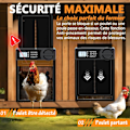 Miniatyrbild 4 av 5: Smart Poultry Guardian: Automatisk hönshusdörr, Auto-öppnare i aluminiumlegering med integrerad smart timer, anti-klämsensor för säker in- och utgång