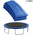 Miniatyrbild 1 av 5: Lättrengjord Trampolinskydd med PVC-yta, Universell Inom- och Utomhusbruk Erbjuder Anpassningsalternativ i Rosa Grönt och Blått 244 cm Modeller med Fästanordning