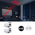 Miniatyrbild 5 av 7: Projektionsväckarklocka, digital väckarklocka med projektion, radioväckarklocka med USB-anslutning, stor LED-display, snooze-funktion, dubbla larm, projektion