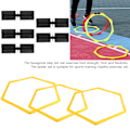 Miniatyrbild 5 av 8: 6 st Hexagon Agile Ring Polygon Fysisk Träning Hexagonal Steg Kostym Fotbollsutrustning