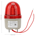 Miniatyrbild 1 av 2: 220VAC Strobe Signal Light Bolt Fixed Red LED Varningsljus 75mm Diameter