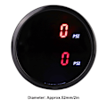 Miniatyrbild 1 av 2: 2 tum 52 mm Bil PSI Lufttrycksmätare LED Dubbel Digital Display Luftfjädring Mätare Sensor Kit