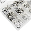 Miniatyrbild 6 av 7: 400 stycken extern snapringhållare kit rostfritt stål intern circlip ring 13 storlek M1.5 - M15 sortiment E-circlip ring kit med förvaringslåda