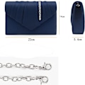 Miniatyrbild 4 av 5: Elegant mocka aftonväska kuvert crossbody