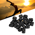 Miniatyrbild 1 av 8: Runstenar Gamla Runor Fint Hantverk Snyggt Utseende Obsidian Material Runor Set
