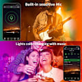 Miniatyrbild 3 av 5: Mångsidiga LED-strip-lampor, 30 m (2 rullar om 15 m) Bluetooth RGB, flexibla och klippbara för alla utrymmen, smart app-styrning med anpassningsbar belysning, musiksynkronisering