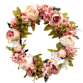 Miniatyrbild 1 av 7: Pionkransar för ytterdörr konstgjord vår sommar blomma dörrkrans höstkransar för utomhusbröllop vägg hemkrans dekor