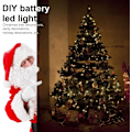 Miniatyrbild 10 av 10: 2-pack LED-ljusslingor 10m 100 8 lägen utomhusbelysning koppartråd batteridriven IP67 vattentät med fjärrkontroll och timer för utomhus,