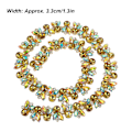 Miniatyrbild 6 av 8: Rhinestone bälte glänsande material fri skärning DIY gör elegant 3,3 cm/1,3 tum bredd 1 yard dekorativ kedja för kläderGul kaninhuvud blomma
