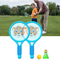 Miniatyrbild 8 av 8: Badmintonracket för barn, lätt badmintonracket leksaksset för 3-7 år pojkar flickor inomhus utomhus blå tiger