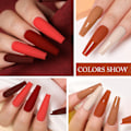 Miniatyrbild 2 av 5: 10pcs/set Gel Nail Polish Set Neon Red Glitter Semi Permanent Gel Varnish Soak Off Uv Led Nails All For Manicure