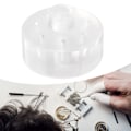 Miniatyrbild 1 av 8: Stativ för klockskruvmejsel, 7 hål, transparent, rund, plast, för urmakare