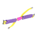 Miniatyrbild 8 av 8: Ersättningsarmband Elastiskt Band Stickad Tvinnad Knut Nylon Smart Armbandsrem för Mi Band 8 Gul Mörklila