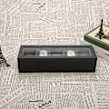 Miniatyrbild 4 av 8: 5 Galler Stoving Varnish Klockdisplayfodral Förvaringslåda Organizer Smyckesdisplaylåda (Svart)