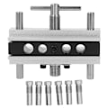 Miniatyrbild 2 av 6: Självcentrerande Dübeljiggsats Borrguide Set Legering Stål Träbearbetning Hålslag Locator Metriskt System