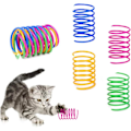 Miniatyrbild 1 av 10: Katt Spiralfjäder, 4 st Katt Kreativ Leksak för att Döda Tid och Hålla i Form Interaktiv Katt Leksak Hållbar Tung Plastfjäder Färgglada Fjädrar Katt Leksak för