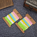 Miniatyrbild 1 av 2: 2 st färgade sicksackband DIY handgjorda material tyg håraccessoarer sy dekoration 8 mm (2 )