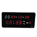 Miniatyrbild 1 av 6: Snygg LED-digitalklocka väckarklocka för hem sovrum bord vardagsrum EU-kontakt 110-220V