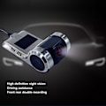 Miniatyrbild 8 av 8: Dubbel Dash Cam för Android System Fram och Bak 1080P Loop-inspelning 170 Graders Vidvinkel USB Dash Kamera