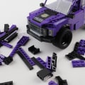 Miniatyrbild 6 av 6: Klassisk kreativ programmeringslåda, bygg din egen leksak, barns byggsats, programmering pickup truck leksak - lila