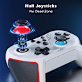 Miniatyrbild 5 av 5: Switch-handkontroll, Trådlösa Switch-handkontroller för Switch Lite/Switch OLED med Hall Joystick/Programmerbar Knapp/Gyro Axis/Justerbar Vibration/Funktion