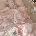 Miniatyrbild 4 av 5: Boho Queen Täcke Set, Lyxig Känsla Mjukt Lättviktigt Mikrofiber Året-runt Användning, Tuftad Stil Broderi Shabby Chic för Flickrum, Elegant, 7 delar