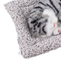 Miniatyrbild 5 av 8: Simulerad sovande kattdocka söt realistisk mjau ljud djur plyschleksak dekoration med aktivt kolpåse simulerad sovande katt