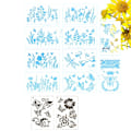 Miniatyrbild 1 av 5: Blommönster för DIY-dekor, återanvändbara schabloner för heminredning lämpliga för projekt på trä, väggar och tyger, bred användning för upprepad användning med