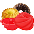 Miniatyrbild 1 av 7: 2-pack Silikon Bundt Kakform, Rivalnat Pound Jello Molds, 9,5'' Non-Stick Round Tube Form för Jello, tårta, bröd, födelsedag,