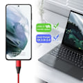 Miniatyrbild 2 av 4: 25W USB-C snabbladdare + 1M nylon USB-C-kabel för Samsung Galaxy S22 Ultra S22 S23+ S23 Ultra S21 FE S21 S20 S10 S9