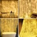 Miniatyrbild 6 av 8: Twinkle Modes Ljusslinga, Vattentät & Hållbar LED Gardinljusslinga, 192 Varmvita LED-lampor för Inomhus- & Utomhusdekoration, Energibesparande, Säker