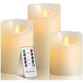 Miniatyrbild 1 av 6: LED-ljus Flamlös Ljus Flamlös Ljus 10.2/12.7/15.2cm (4/5/6\") Riktig Vax Pelarljus 10 Knapp Fjärrkontroll med 24 Timmars Timer (1*3)